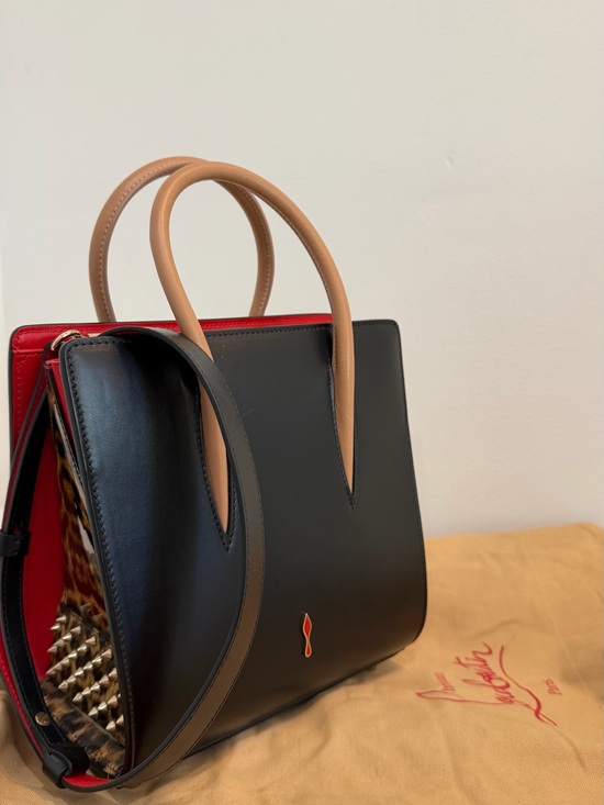 Christian Louboutin Handbags - The Christian Louboutin Black Patent Paris Paloma Calf Bag